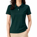 Damen Poloshirt Größe L Dunkelgrün Textil Kurzarm Freizeit