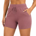 Damen Shorts Größe M aus Stretchgewebe Altrosa mit elastischem Bund und Taschen